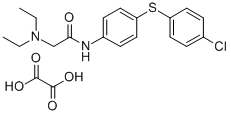 CAS#: 77711-61-6, N-((Diethylamino)acetyl)-4-((4-chlorophenyl)thio)phenylamine oxalate