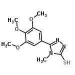 CAS#: 77803-41-9, 4-Methyl-5-(3,4,5-trimethoxyphenyl)-4H-1,2,4-triazole-3-thiol