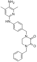 CAS#: 77917-46-5, 1-[[4-[(5-Amino-4,6-Dimethylpyridin-2-Yl)Amino]Phenyl]Methyl]-4-(Phenylmethyl)Piperazine-2,3-Dione