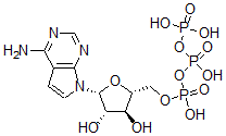 CAS 登录号：78153-66-9， [(2R,3S,4S,5R)-5-(4-氨基吡咯并[3,2-e]嘧啶-7-基)-3,4-二羟基四氢呋喃-2-基]甲基(羟基-膦酰氧基磷酰)氢磷酸酯