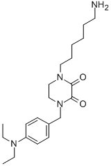CAS 登录号：78201-94-2， 1-(6-氨基己基)-4-[(4-二乙基氨基苯基)甲基]哌嗪-2,3-二酮
