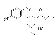 CAS 登录号：78219-20-2， 4-(4-氨基苯甲酰)氧基-1-乙基哌啶-3-羧酸乙酯盐酸盐