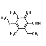 CAS#: 782392-84-1, 1-Amino-4-ethyl-2-imino-5-methyl-6-(methylsulfanyl)-1,2-dihydro-3-pyridinecarbonitrile