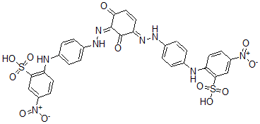 CAS 登录号：78265-88-0， 5-硝基-2-[[4-[(2E)-2-[(5E)-5-[[4-[(4-硝基-2-磺基苯基)氨基]苯基]亚肼基]-2,6-二氧代-1-环己-3-烯亚基]肼基]苯基]氨基]苯磺酸