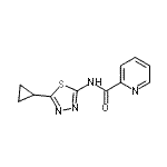CAS 登录号：784166-15-0， N-(5-环丙基-1,3,4-噻二唑-2-基)-2-吡啶甲酰胺