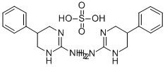 CAS 登录号：78534-19-7， 1,4,5,6-四氢-5-苯基-2-嘧啶胺硫酸盐(2:1)