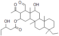 CAS#: 78570-09-9, (2-Acetyl-7-Ethyl-1-Formyl-12-Hydroxy-4b,7,10a,12a-Tetramethyl-1,2,3,4,4a,5,6,6a,8,9,10,10b,11,12-Tetradecahydrochrysen-3-Yl) 3-Hydroxypentanoate