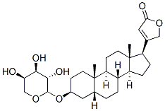 CAS#: 78614-49-0, 4-[(3S,5R,8R,9S,10S,13R,17R)-3-[(2R,3R,4R,5S)-3,4-Dihydroxy-5-(Hydroxymethyl)Oxolan-2-Yl]Oxy-14-Hydroxy-10,13-Dimethyl-1,2,3,4,5,6,7,8,9,11,12,15,16,17-Tetradecahydrocyclopenta[a]Phenanthren-17-Yl]-5H-Furan-2-One
