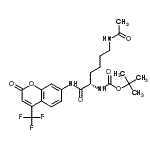 CAS#: 787549-23-9, 2-Methyl-2-propanyl [(2S)-6-acetamido-1-oxo-1-{[2-oxo-4-(trifluoromethyl)-2H-chromen-7-yl]amino}-2-hexanyl]carbamate