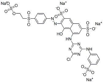 CAS#: 78952-61-1, Tetrasodium (3Z)-5-[[4-Chloro-6-[(3-Sulfonatophenyl)Amino]-1,3,5-Triazin-2-Yl]Amino]-4-Oxo-3-[[4-(2-Sulfonatooxyethylsulfonyl)Phenyl]Hydrazinylidene]Naphthalene-2,7-Disulfonate