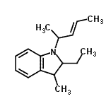 CAS#: 791020-86-5, 2-Ethyl-3-methyl-1-[(3E)-3-penten-2-yl]indoline