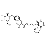 CAS 登录号：79181-75-2， N-[4-(4,6-二氧代-5-苯基己氢-5-嘧啶基)丁基]-7-(beta-D-吡喃半乳糖基氧基)-2-氧代-2H-苯并吡喃-3-甲酰胺