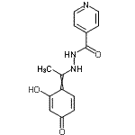 CAS 登录号：792-38-1， N'-[1-(2-羟基-4-氧代-2,5-环己二烯-1-亚基)乙基]异烟酰肼