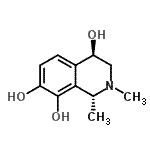CAS 登录号：79201-29-9， (1R,4R)-1,2-二甲基-1,2,3,4-四氢-4,7,8-异喹啉三醇
