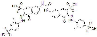CAS#: 79255-95-1, (3E)-3-[(2-Methyl-4-Sulfophenyl)Hydrazinylidene]-7-[[(6E)-6-[(2-Methyl-4-Sulfophenyl)Hydrazinylidene]-5-Oxo-7-Sulfonaphthalen-2-Yl]Carbamoylamino]-4-Oxonaphthalene-2-Sulfonic Acid
