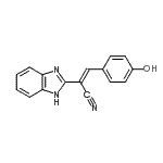 CAS 登录号：79613-18-6， (2E)-2-(1H-苯并咪唑-2-基)-3-(4-羟基苯基)丙烯腈
