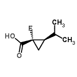 CAS#: 79658-33-6, (1S,2R)-1-Fluoro-2-isopropylcyclopropanecarboxylic acid