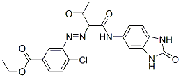 CAS#: 79665-25-1, Ethyl 4-Chloro-3-[1,3-Dioxo-1-[(2-Oxo-1,3-Dihydrobenzimidazol-5-Yl)Amino]Butan-2-Yl]Diazenylbenzoate