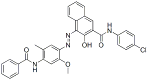 CAS#: 79665-29-5, 4-[[4-(Benzoylamino)-2-Methoxy-5-Methylphenyl]Azo]-N-(4-Chlorophenyl)-3-Hydroxynaphthalene-2-Carboxamide