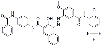 CAS#: 79665-30-8, (4Z)-N-[4-(Benzoylamino)Phenyl]-4-[[5-[[2-Chloro-5-(Trifluoromethyl)Phenyl]Carbamoyl]-2-Methoxyphenyl]Hydrazinylidene]-3-Oxonaphthalene-2-Carboxamide