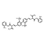 CAS#: 79665-34-2, 4,4'-Bis({1-[(2-methylphenyl)amino]-1,3-dioxo-2-butanyl}diazenyl)-2,2'-biphenyldisulfonic acid