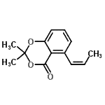 CAS#: 797754-00-8, 2,2-Dimethyl-5-[(1Z)-1-propen-1-yl]-4H-1,3-benzodioxin-4-one