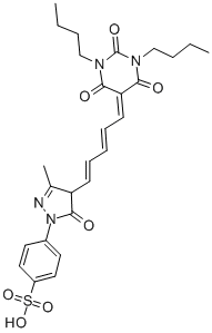 CAS#: 79811-16-8, 4-[4-[(1E,3E)-5-(1,3-Dibutyl-2,4,6-Trioxo-1,3-Diazinan-5-Ylidene)Penta-1,3-Dienyl]-3-Methyl-5-Oxo-4H-Pyrazol-1-Yl]Benzenesulfonic Acid