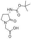 CAS 登录号：79839-26-2， (S)-(3-N-叔丁氧羰基-氨基-2-氧代-吡咯烷-1-基)-乙酸