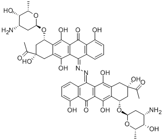 CAS#: 79862-95-6, 7-(4-Amino-5-Hydroxy-6-Methyloxan-2-Yl)Oxy-9-[N-[1-[4-(4-Amino-5-Hydroxy-6-Methyloxan-2-Yl)Oxy-2,5,7,12-Tetrahydroxy-6,11-Dioxo-3,4-Dihydro-1H-Tetracen-2-Yl]Ethylideneamino]-C-Methylcarbonimidoyl]-4,6,9,11-Tetrahydroxy-8,10-Dihydro-7H-Tetracene-5,12-Dione Dihydrochloride