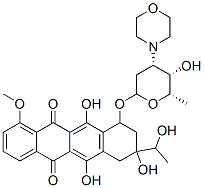CAS#: 79867-79-1, 6,9,11-Trihydroxy-9-(1-Hydroxyethyl)-7-[(4S,5S,6S)-5-Hydroxy-6-Methyl-4-Morpholin-4-Yloxan-2-Yl]Oxy-4-Methoxy-8,10-Dihydro-7H-Tetracene-5,12-Dione