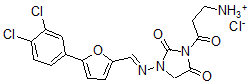 CAS#: 79962-63-3, [3-[3-[[5-(3,4-Dichlorophenyl)furan-2-yl]methylideneamino]-2,5-dioxo-imidazolidin-1-yl]-3-oxo-propyl]azanium chloride