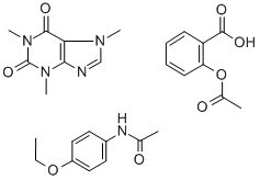 CAS 登录号：8003-03-0， 阿司匹林, 非那西汀和咖啡因