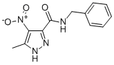 CAS 登录号：80030-79-1， 5-甲基-4-硝基-N-(苯基甲基)-1H-吡唑-3-甲酰胺