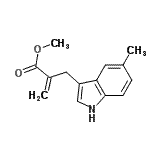 CAS 登录号：800366-84-1， 甲基2-[(5-甲基-1H-吲哚-3-基)甲基]丙烯酸酯