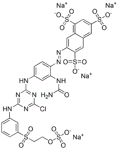 CAS#: 80157-00-2, Tetrasodium 7-[[2-[(Aminocarbonyl)Amino]-4-[[4-Chloro-6-[[3-[[2-(Sulphonatooxy)Ethyl]Sulphonyl]Phenyl]Amino]-1,3,5-Triazin-2-Yl]Amino]Phenyl]Azo]Naphthalene-1,3,6-Trisulphonate