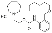 CAS#: 80171-85-3, 2-(Hexahydro-1H-azepin-1-yl)ethyl 2-((hexyloxy)methyl)carbanilate hydrochloride