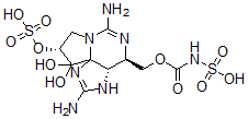 CAS#: 80173-30-4, (3aS,10aS)-3aa,4,9,10-Tetrahydro-2,6-Diamino-4a-[[(Sulfoaminocarbonyl)Oxy]Methyl]-1H,8H-Pyrrolo[1,2-c]Purine-9b,10,10-Triol 9-Sulfate