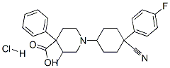 CAS#: 80185-65-5, 1-[4-Cyano-4-(4-Fluorophenyl)Cyclohexyl]-3-Methyl-4-Phenylpiperidine-4-Carboxylic Acid Monohydrochloride