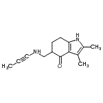CAS#: 802870-19-5, 2,3-Dimethyl-5-[(1-propyn-1-ylamino)methyl]-1,5,6,7-tetrahydro-4H-indol-4-one