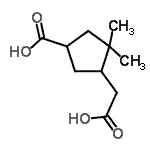 CAS#: 802917-76-6, 4-(Carboxymethyl)-3,3-dimethylcyclopentanecarboxylic acid