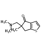 CAS#: 805185-41-5, 5-[(Dimethylamino)methyl]-5-methyl-5,6-dihydro-4H-cyclopenta[b]thiophen-4-one