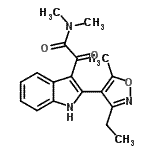 CAS#: 80565-42-0, 2-[2-(3-Ethyl-5-methyl-1,2-oxazol-4-yl)-1H-indol-3-yl]-N,N-dimethyl-2-oxoacetamide