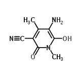 CAS#: 80749-14-0, 5-Amino-6-hydroxy-1,4-dimethyl-2-oxo-1,2-dihydro-3-pyridinecarbonitrile