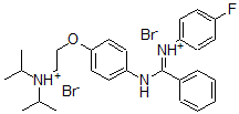 CAS#: 80785-17-7, 2-[4-[[(4-Fluorophenyl)Azaniumylidene-Phenyl-Methyl]Amino]Phenoxy]Ethyl-Dipropan-2-Yl-Azanium Dibromide