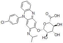 CAS 登录号：80832-47-9， (2S,3S,4S,5R,6S)-6-[5-(4-氯苯基)-3-丙-2-基亚胺吩嗪-2-基]氧基-3,4,5-三羟基四氢吡喃-2-羧酸
