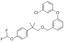 CAS 登录号：80843-77-2， 3-(3-氯苯氧基)苄基 2-(4-二氟甲氧基苯基)-2-甲基丙基醚