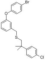 CAS 登录号：80843-89-6， 1-(4-溴苯氧基)-3-(((2-(4-氯苯基)-2-甲基丙基)硫代)甲基)-苯