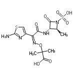 CAS#: 80951-91-3, 2-({(Z)-[1-(2-Amino-1,3-thiazol-4-yl)-2-{[(2S,3S)-2-methyl-4-oxo-1-sulfo-3-azetidinyl]amino}-2-oxoethylidene]amino}oxy)-2-methylpropanoic acid