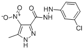 CAS#: 81016-50-4, 1H-Pyrazole-3-Carboxylic Acid, 5-Methyl-4-Nitro-, 2-(3-Chlorophenyl)Hydrazide