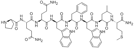CAS 登录号：81039-85-2， D-脯氨酰-谷氨酰胺酰-谷氨酰胺酰-D-色氨酰-苯丙氨酰-D-色氨酰-亮氨酰-蛋氨酰胺